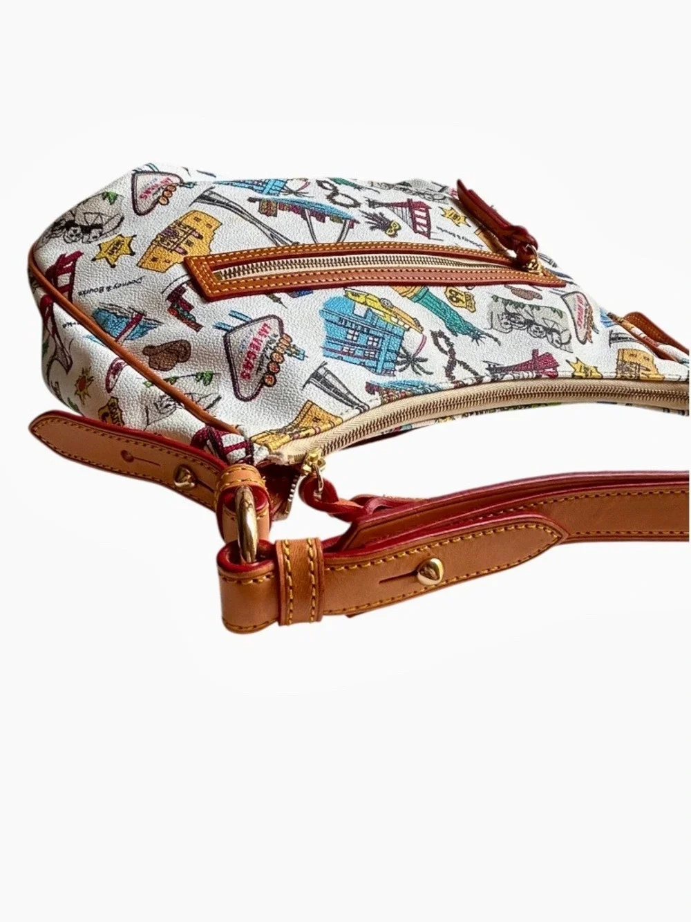 NWOT Dooney & Bourke East West Colins Hobo Bag Americana Icon Landmarks Bag